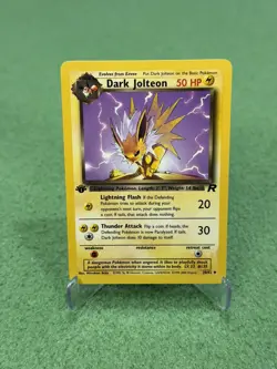 1st Edition Dark Jolteon - Pokemon 2000 Rocket #38 MINT - Image 1
