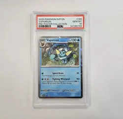 Pokemon Vaporeon #168 Poster Collection SV Black Star Promo PSA 10 Gem Mint - Image 1