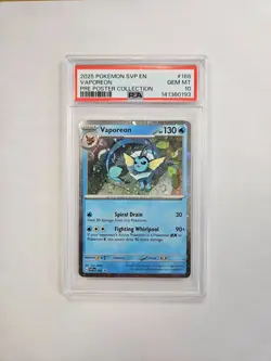 Pokemon Vaporeon #168 Poster Collection SV Black Star Promo PSA 10 Gem Mint - Image 2