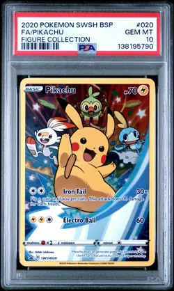 Pikachu #SWSH020 - 2020 Pokemon Figure Collection Promo - PSA 10 - Image 1