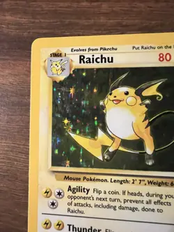 1999 Pokemon TCG Game Base Set Unlimited #14/102 Raichu Holo - Image 2