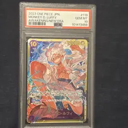 2023 ONE PIECE JPN OP05-AWAKENING OF THE NEW ERA #119 MONKEY D. LUFFY PSA 10 - Image 1