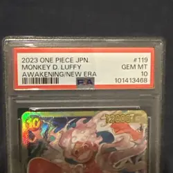 2023 ONE PIECE JPN OP05-AWAKENING OF THE NEW ERA #119 MONKEY D. LUFFY PSA 10 - Image 2