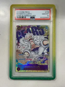 2023 ONE PIECE JPN OP05-AWAKENING OF THE NEW ERA #119 MONKEY D. LUFFY PSA 10 - Image 1
