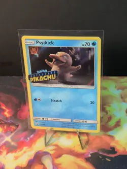 Pokemon TCG Psyduck STAMPED SM199 Holo Detective Pikachu Black Star Promo Card - Image 2