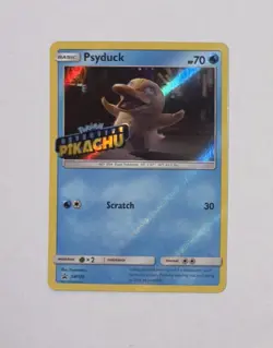 Pokemon TCG Psyduck STAMPED SM199 Holo Detective Pikachu Black Star Promo Card - Image 1