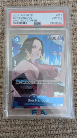 PSA 10 Boa Hancock OP02-059 - Box Topper One Piece 2023 Foil Gem Mint - Image 1