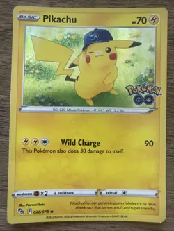 Pokemon Pikachu 028/078 Rare Pokemon Go Holo NM - Image 1