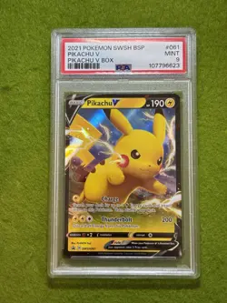 Pokemon PIKACHU V BOX PSA 9 MINT TCG CARD 2020-23 Pokemon SWSH Black Star PROMO - Image 5