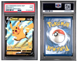 2021 POKEMON SWSH BLACK STAR PROMO PIKACHU VMAX BOX #143 PIKACHU V PSA 9 - Image 3