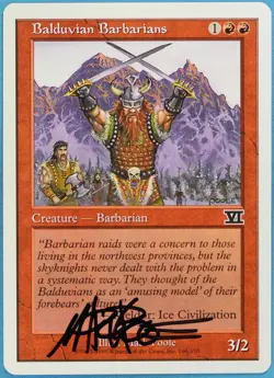 Balduvian Barbarians 6th Edition NM Common Artist Signed CARD (s3753) ABUGames - Image 1