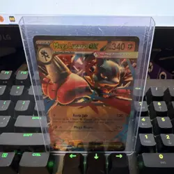 Pokemon Mega Lucario EX Holo Full Art Me01 Mega Evolution 340HP 077/132 TCG Card - Image 1