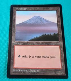Mountain - APAC Promo - Hudson - Clear - Mt. Fuji - MTG - Magic the Gathering - Image 1