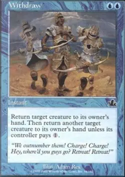 MTG Withdraw - Foil, Prophecy, Moderately Played, English - Image 1
