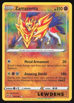 Zamazenta - 102/185 - Amazing Rare - Vivid Voltage - Pokemon Card - Image 1
