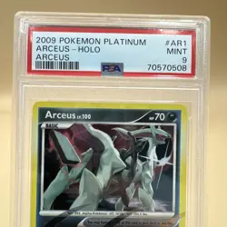 2009 Pokemon Platinum Arceus Dark AR1 Holo PSA 9 Mint - Image 2