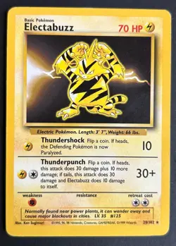 Pokemon TCG Electabuzz 20/102 Base Set 70 HP Rare - Image 1