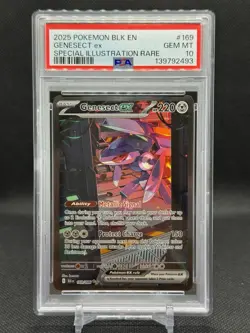 2025 Genesect ex 169/086 SIR Pokemon Black Bolt PSA 10 - Image 1