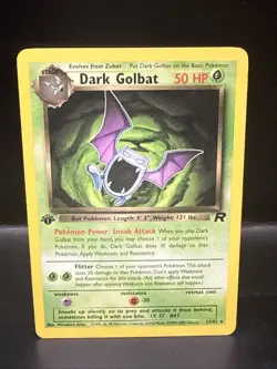 Pokemon Dark Golbat 24/82 1st Edition Team Rocket Pokemon - Image 1