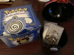 1999 Limited Edition Pokemon 23k Gold Plated Poliwhirl Card, Ball, Orig Box - Image 1
