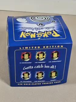 Burger King 1999 Pokemon poliwhirl 23k Gold Plated Trading Card Pokeball Sealed - Image 4