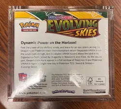 Pokemon Evolving Skies Booster Box Sword & Shield FACTORY SEALED in acrylic case - Image 5