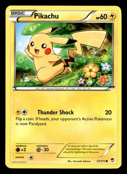 Pikachu Common Normal XY - Furious Fists 27/111 LP Pokemon TCG - Image 1