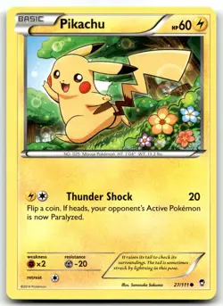 Pikachu 27/111 XY - Furious Fists Common Normal Pokemon TCG LP - Image 1