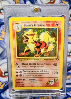 Pokemon TCG Blaine's Arcanine Gym Challenge 1/132 Holo Unlimited Rare NM - Image 1