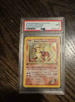 Pokemon TCG 2000 Gym Challenge Blaine's Arcanine 1/132 Holo Card 1st Edition - Image 1