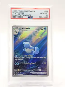 WARTORTLE 2023 POKEMON S&V 151 ILLUSTRATION RARE GEM 171/165 PSA 10 Q1739 - Image 1
