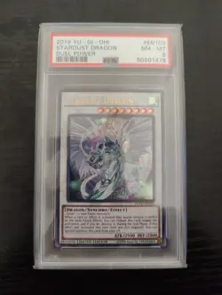 2019 PSA 8 Yu-Gi-Oh Startdust Dragon Duel Power DUPO-EN103 Ultra Rare - Image 1