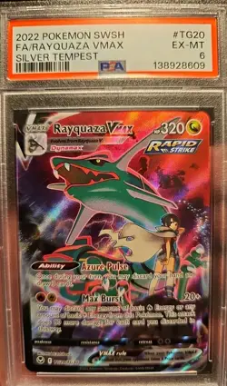Pokemon TCG Rayquaza VMAX TG20/TG30 Swsh12: Silver Tempest Trainer Gallery PSA 6 - Image 1