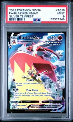 Blaziken VMax TG15 PSA 9 Silver Tempest Trainer Gallery SWSH Pokemon TCG - Mint - Image 1