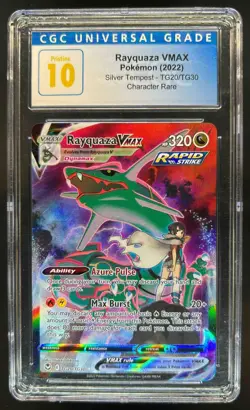 2022 Pokemon SWSH Rayquaza VMAX Trainer Gallery Holo #TG20/TG30 CGC 10 Pristine - Image 1