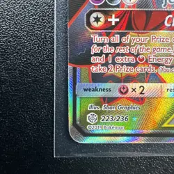 Pokemon: Cosmic Eclipse Ultra Rare Full Art: Naganadel & Guzzlord GX 223/236 - Image 2