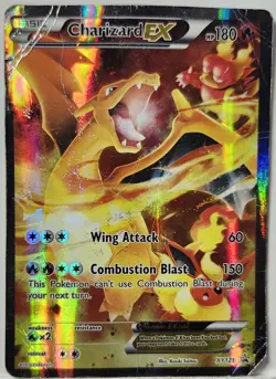 Pokemon TCG Charizard EX Black Star Full Art Holo Promo Card XY121 Rare Damage - Image 1