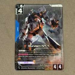 Gundam NT-1 GD03-001 LR+ Alternate Alt Art Steel Requiem CARD NM - Image 1
