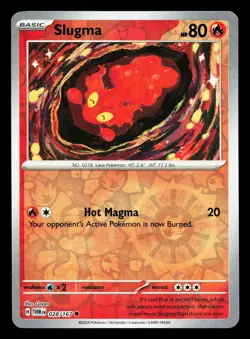 Slugma 028/167 Twilight Masquerade NM Reverse Holo Pokemon Card TCG - Image 1