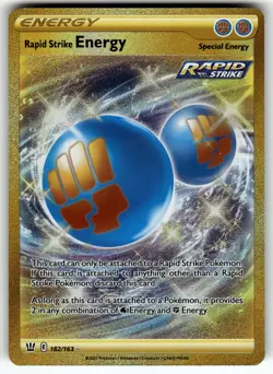 Rapid Strike Energy (Secret) 182/163 SWSH05: Battle Styles LP Pokemon Card TCG - Image 1