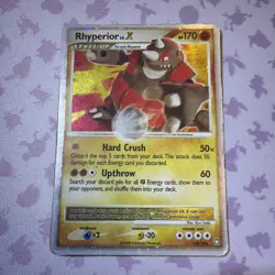 RHYPERIOR LV. X Holo POKEMON 2008 Trading Card 145/146 TCG Heavy Play HP - Image 1