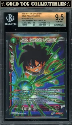 BGS 9.5 ⭐ Broly Gold Stamped Promo Card Super DBS DBZ Z Heroes - Image 1