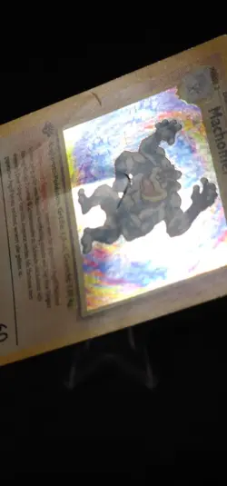 1999 Pokemon GERMAN 1st Edition Base Set Machomei-Machamp Holo 8/102 HP - Image 3