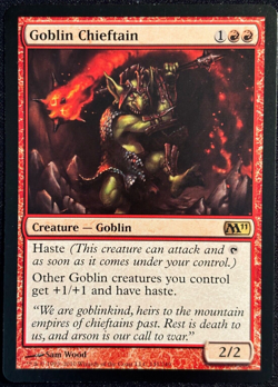 MTG Goblin Cheiftain - Magic 2011 Rare 141/249 NM - Image 1