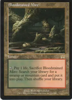 MTG: Onslaught: Bloodstained Mire: Lightly Played Condition - Image 1