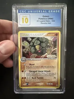 2006 Pokemon EX Golem Rev Holo Legend Maker CGC Pristine 10 - Image 1