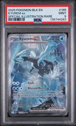 Kyurem Ex 165 - Pokemon Blk En-Black Bolt Special Illustration Rare - PTCG PSA 9 - Image 1