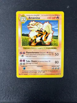Arcanine 023/102 Base Set (Shadowless) Regular Pokemon Tcg LP - Image 1