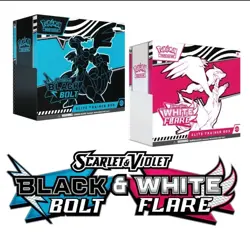 Pokemon TCG: Black Bolt & White Flare Elite Trainer Box ETB Bundle Pair - Image 1