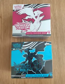 Pokemon TCG Black Bolt and White Flare Elite Trainer Box ETB Bundle (BOTH)📦🚀 - Image 1